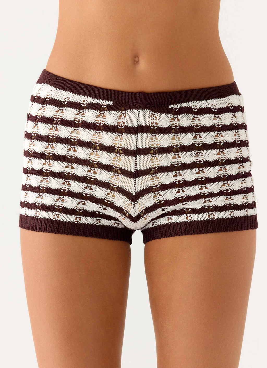 Danni Micro Shorts - Chocolate Stripe