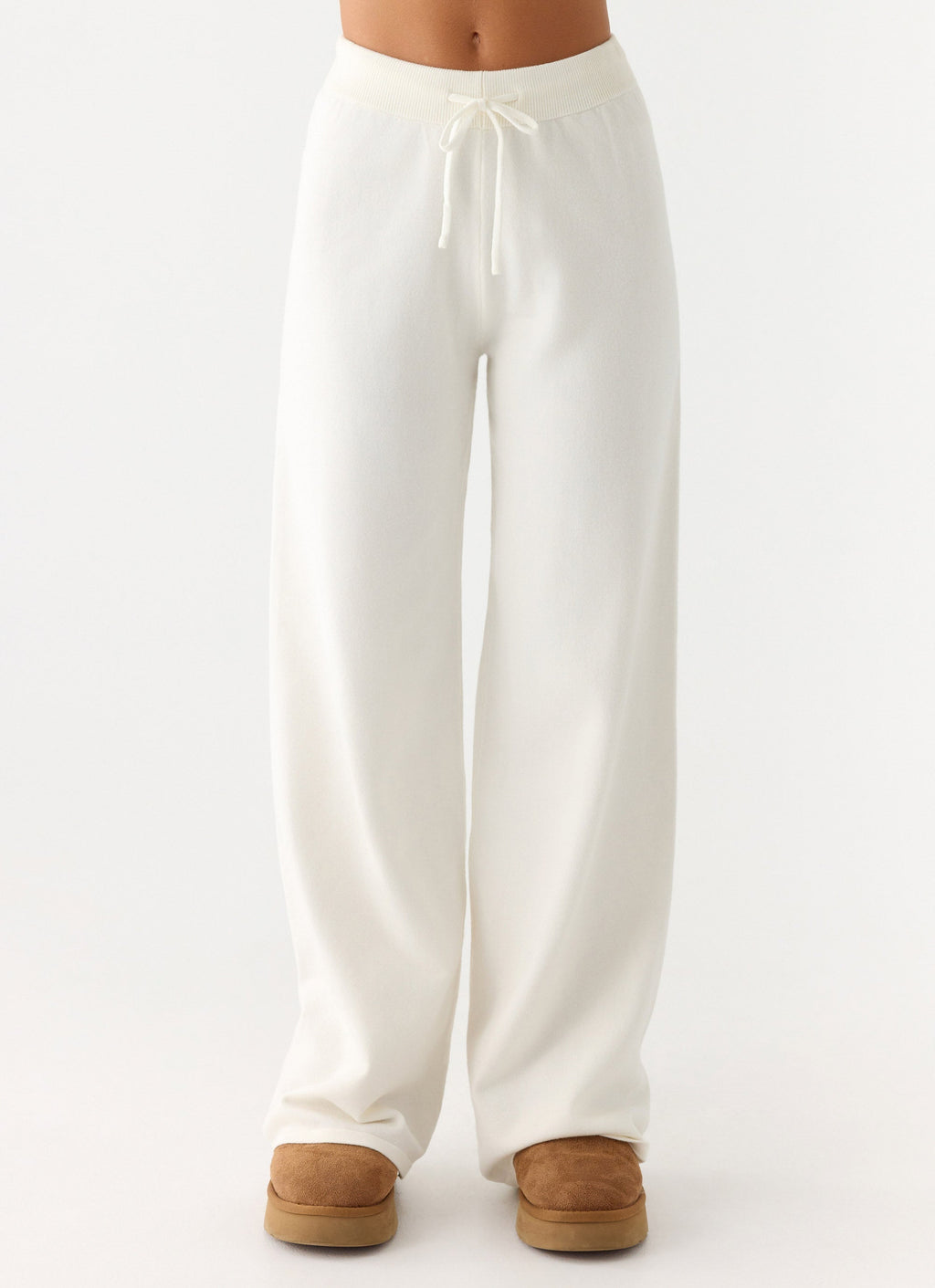 Sherlee Knit Pants - White